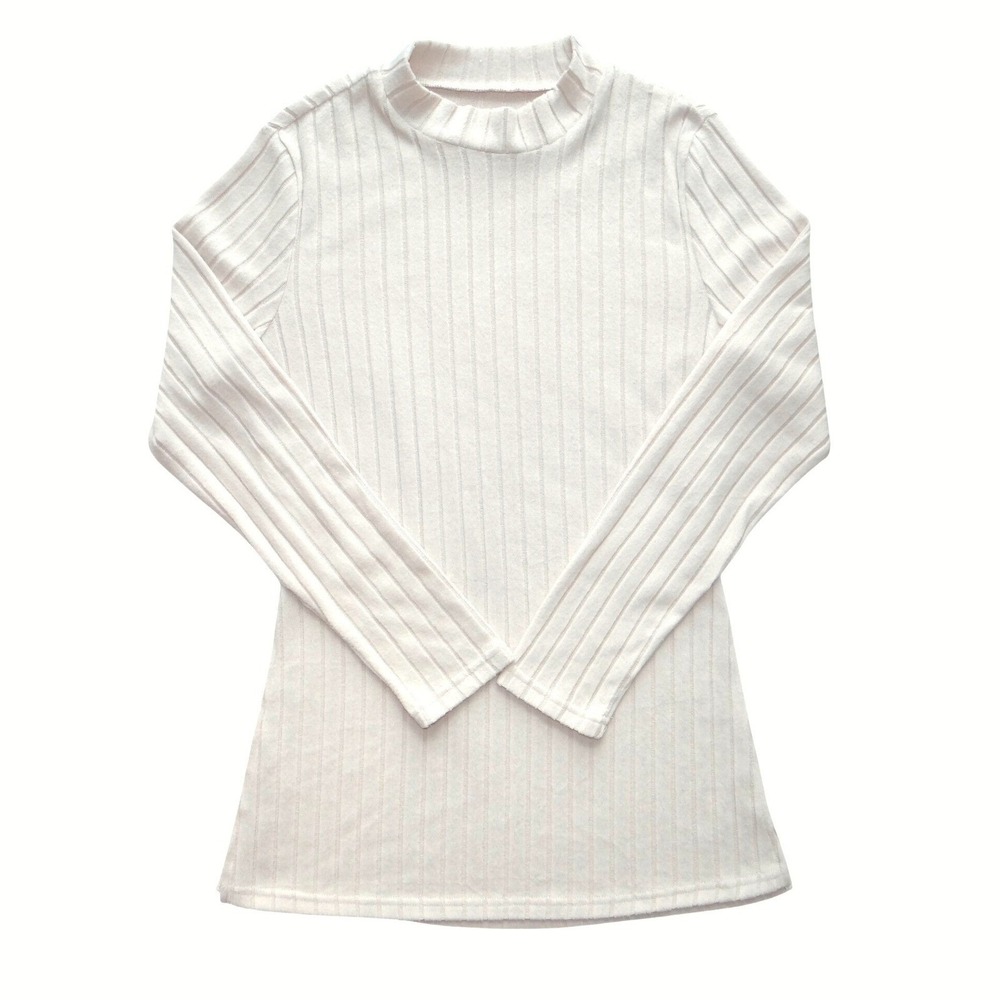 Ribbed Mock Neck Long Sleeve Top Flare Pants Set Cream Beige Knit Lounge